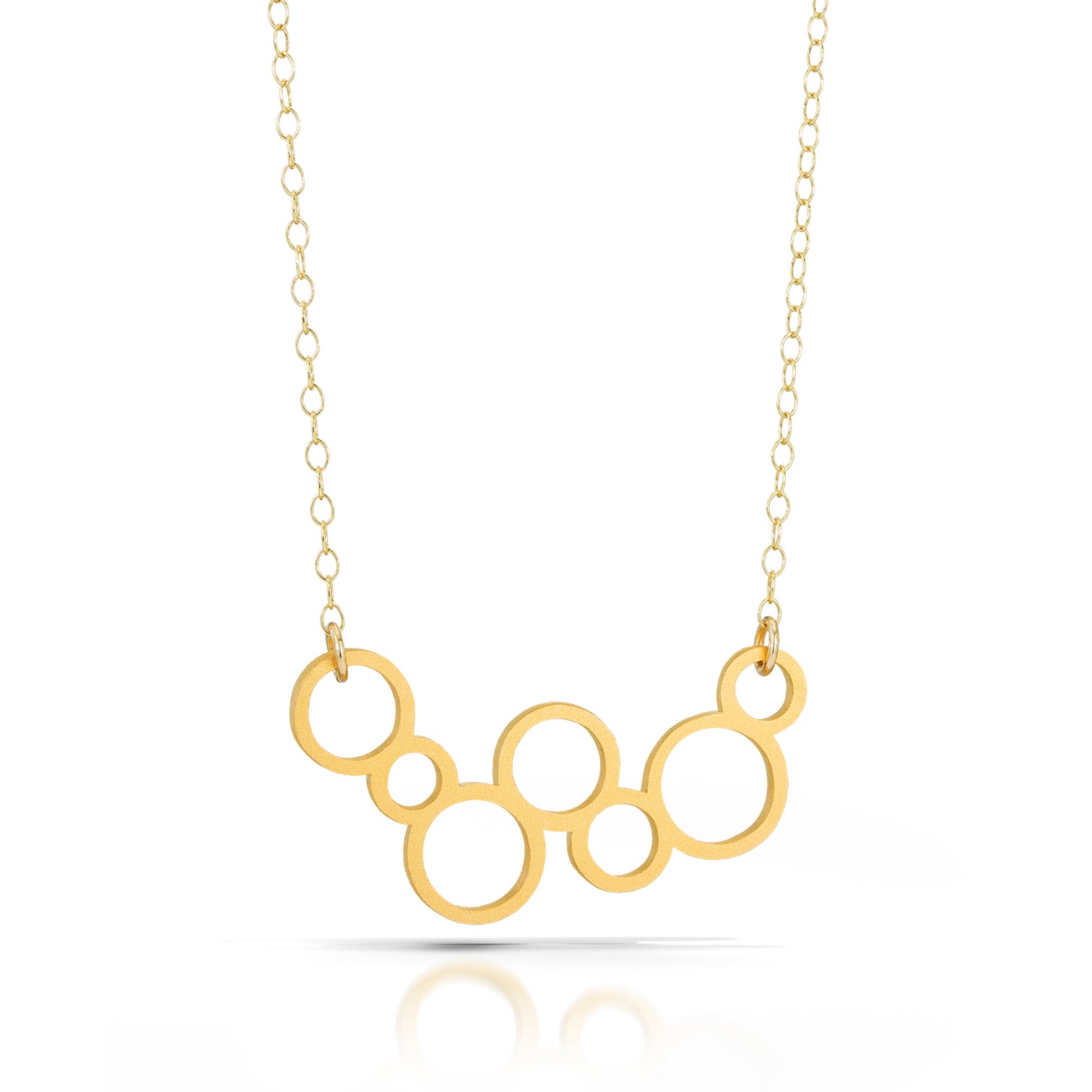circles necklace, 18k gold-plated