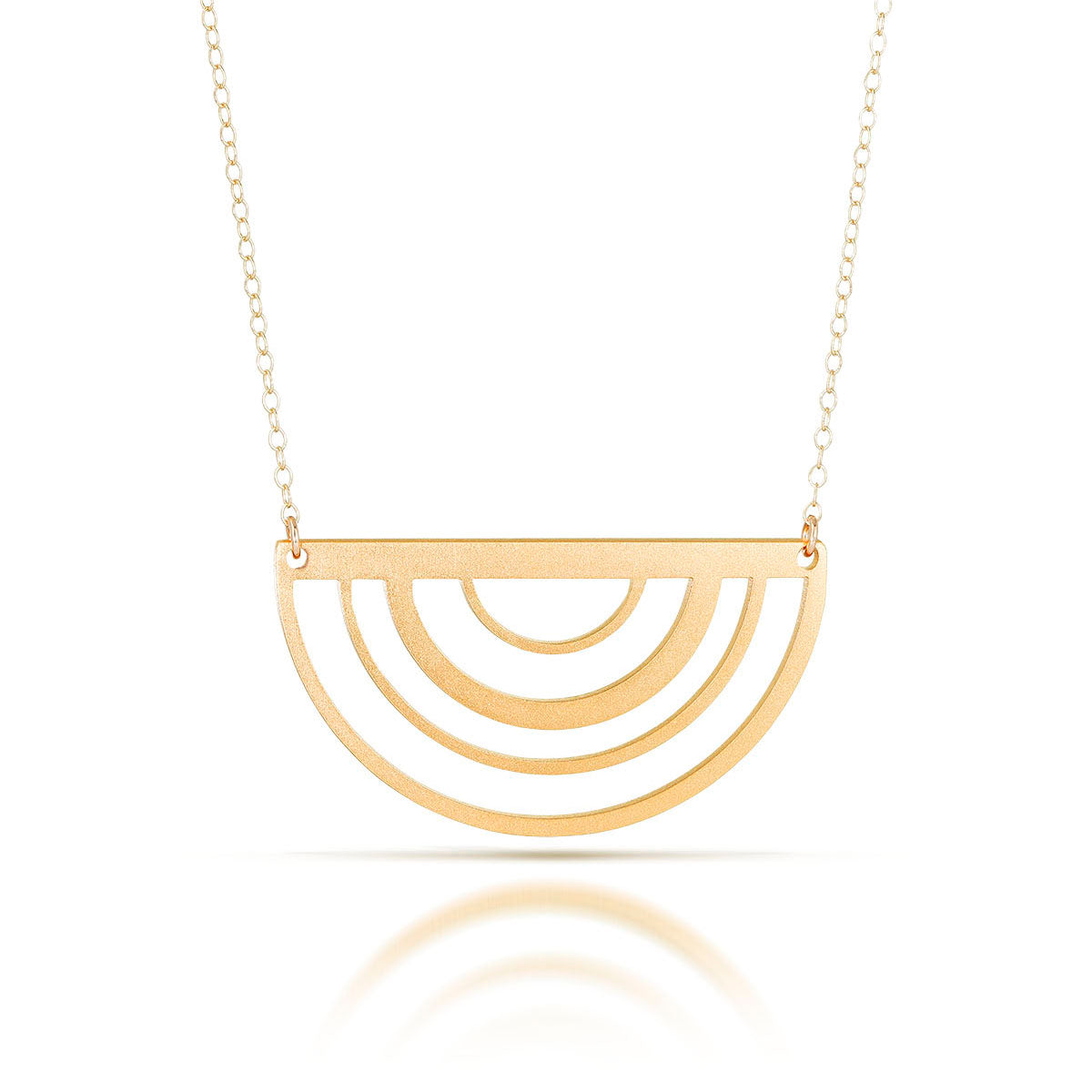 arch necklace, 18k gold-plated