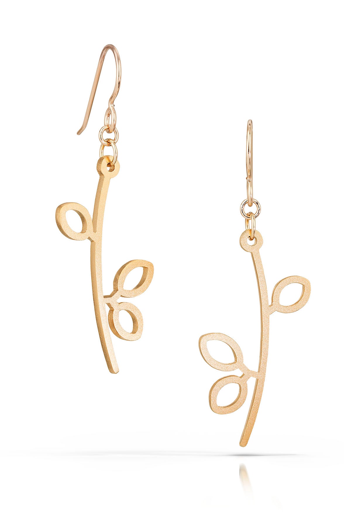 gemma earrings, 18k gold-plated