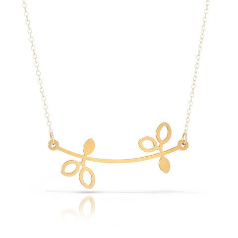 gemma necklace, 18k gold-plated