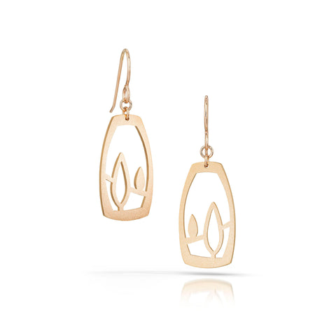 tuscany earrings, 18k gold-plated