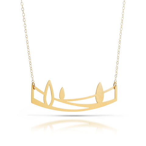 tuscany necklace, 18k gold-plated