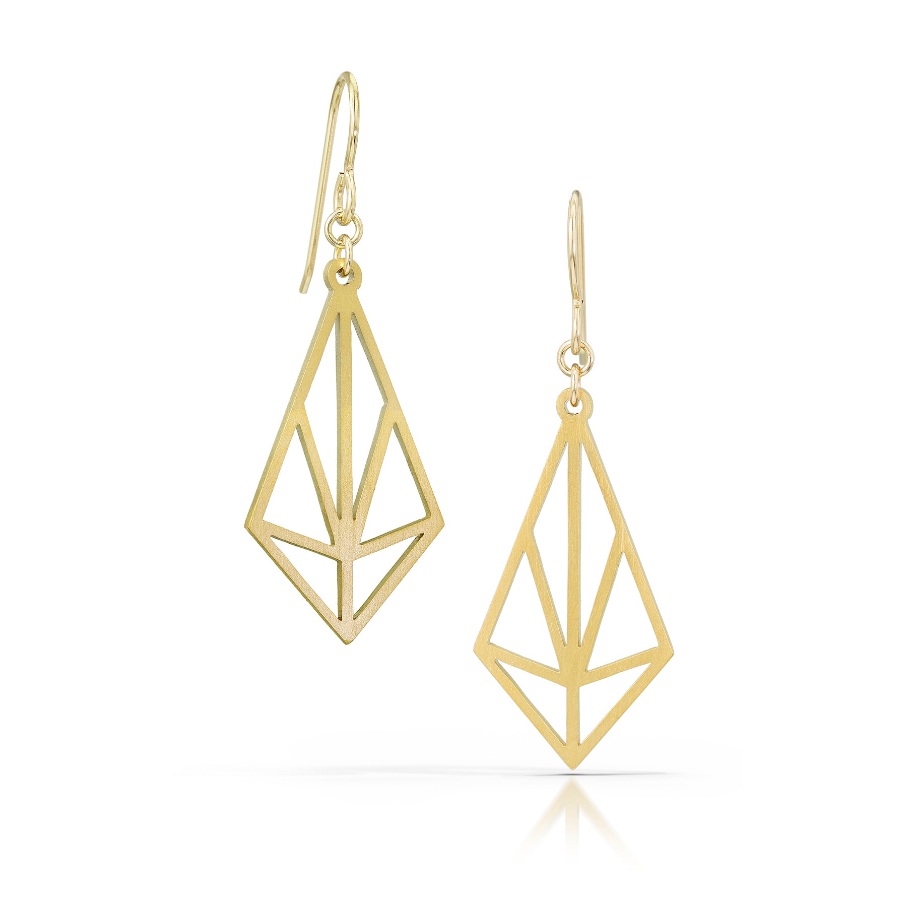 web earrings, 18k gold-plated
