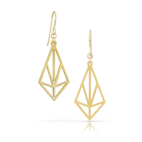 web earrings, 18k gold-plated