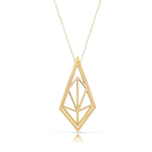 web necklace, 18k gold-plated