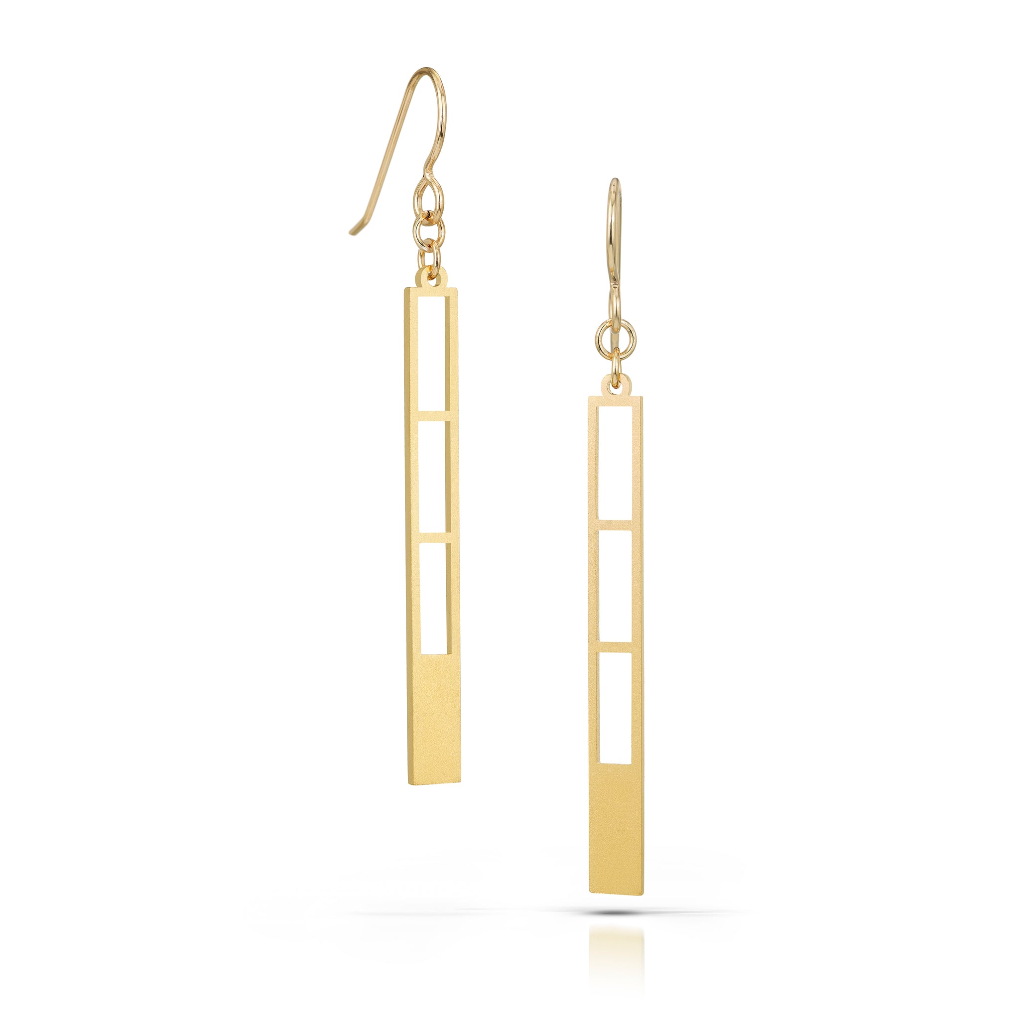 cascade earrings, 18k gold-plated