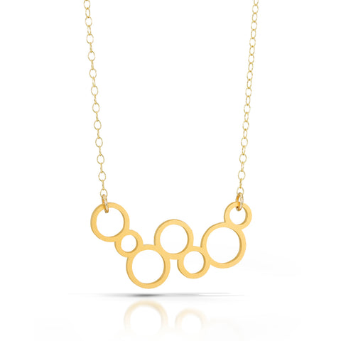 circles necklace, 18k gold-plated