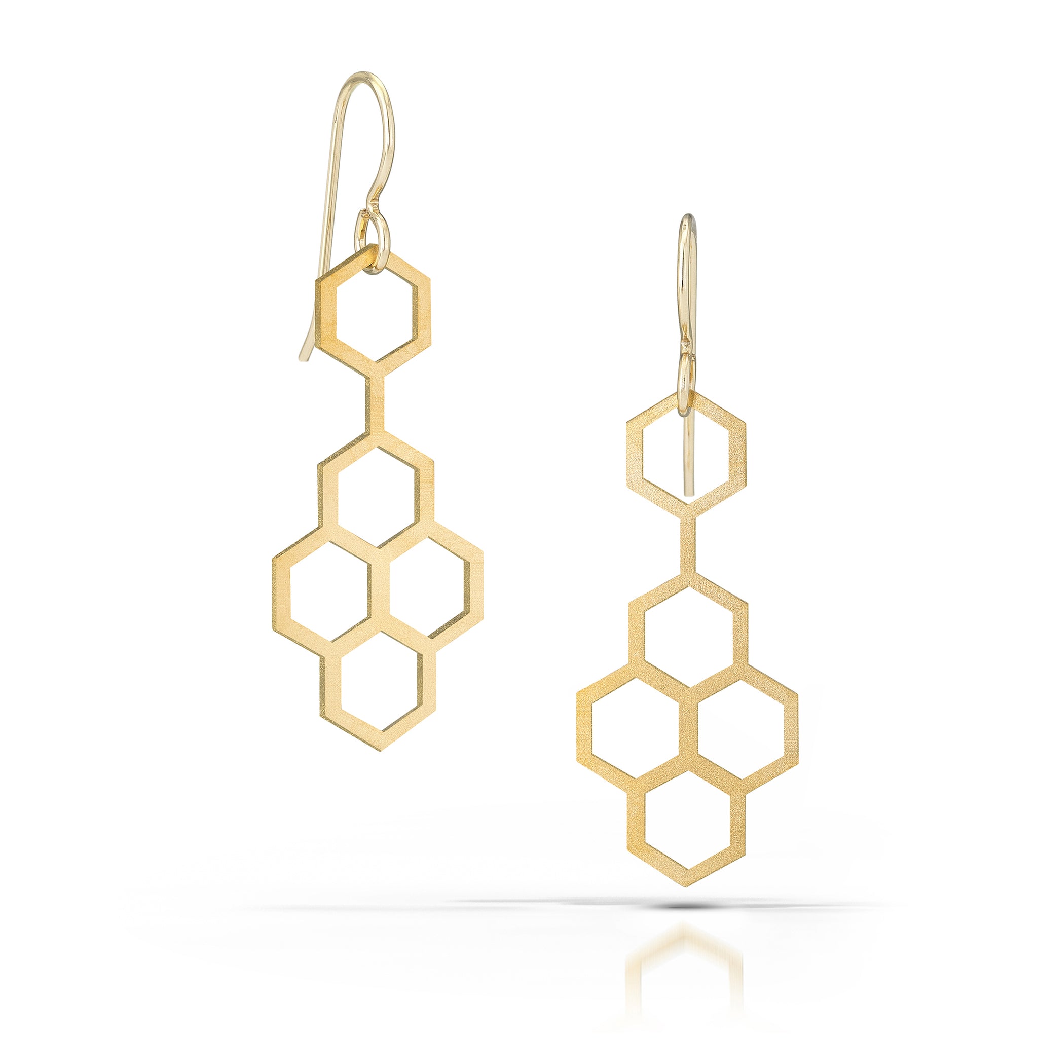 favo earrings, 18k gold-plated