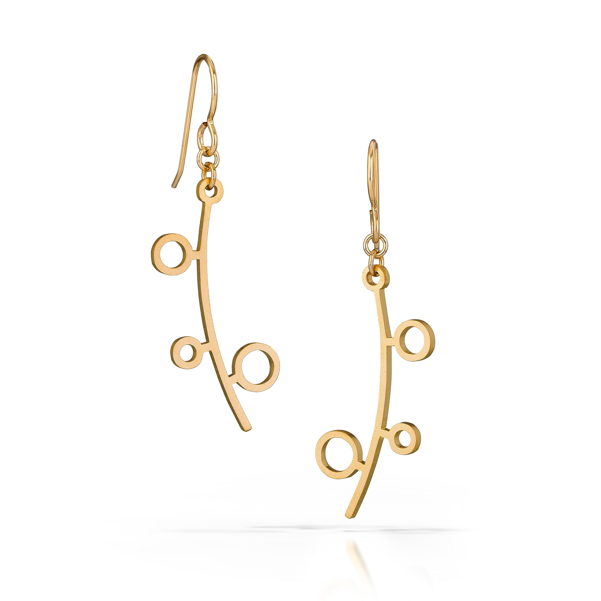 verde earrings, 18k gold-plated