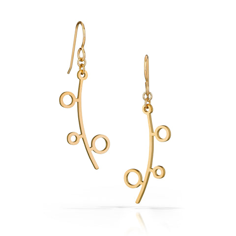 verde earrings, 18k gold-plated