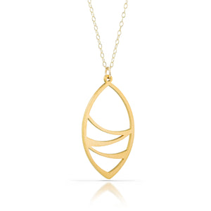leafwrap necklace, 18k gold-plated