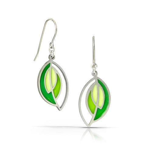 open leaf earrings